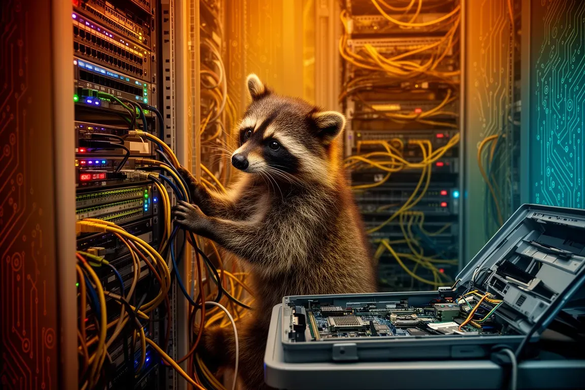 Meine ersten Server-Gehversuche: Ein Waschbär im Rechenzentrum