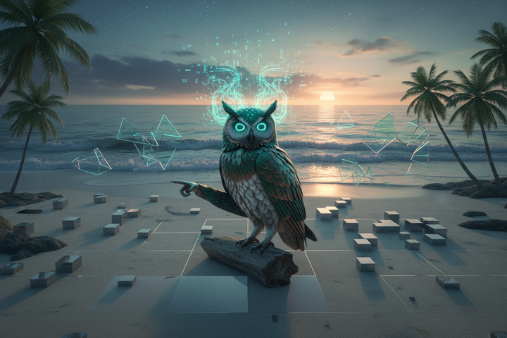 Hermine erklärt Reality-Glitches am Strand