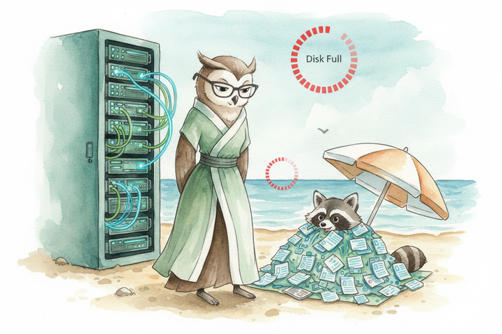 Disk Full im Sommer: Wenn der Server keinen Strandplatz mehr findet